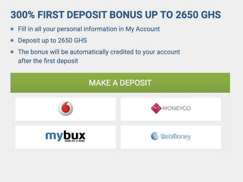 Make a deposit and get a bonus