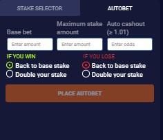 Autobet panel for automating your gameplay